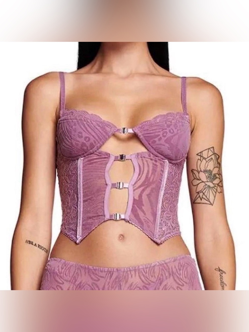 Iamgia Pink Purple Corset Elena Top in Mauve Size Small
